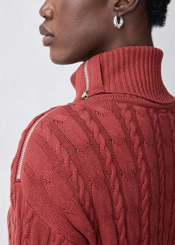 Pull doux &agrave; col roul&eacute;, bonprix