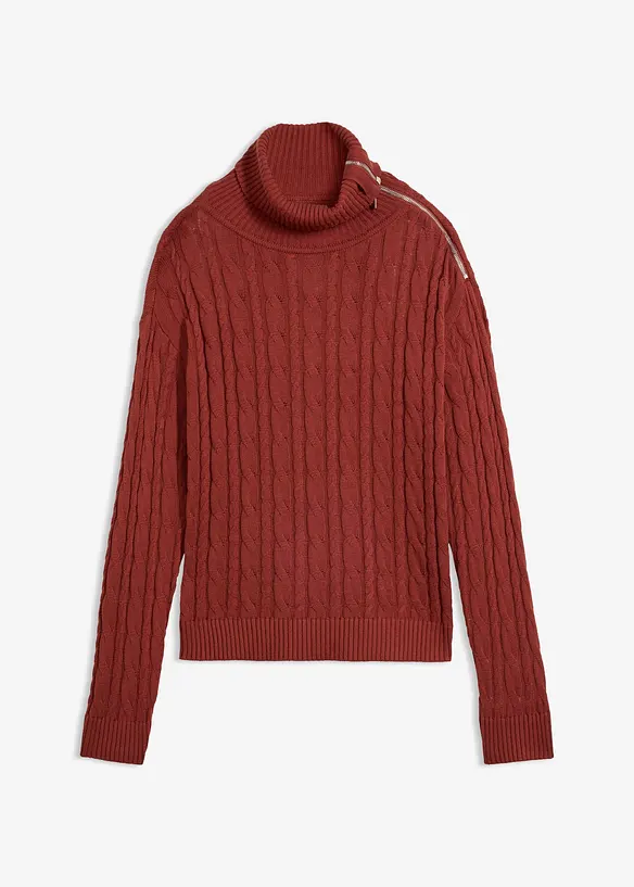 Pull doux &agrave; col roul&eacute;, bonprix