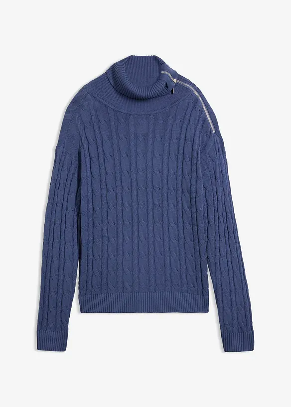 Rollkragenpullover aus weichem Woll-Mix, bonprix