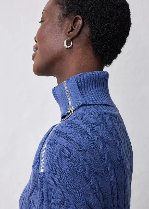 Rollkragenpullover aus weichem Woll-Mix, bonprix