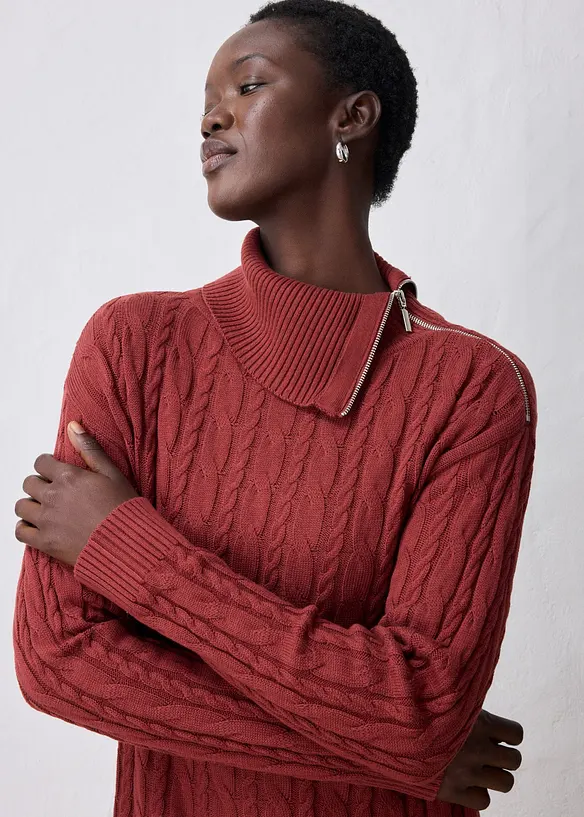 Pull doux &agrave; col roul&eacute;, bonprix