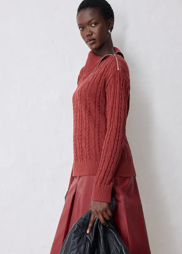 Pull doux &agrave; col roul&eacute;, bonprix
