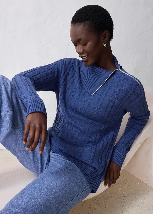 Rollkragenpullover aus weichem Woll-Mix, bonprix
