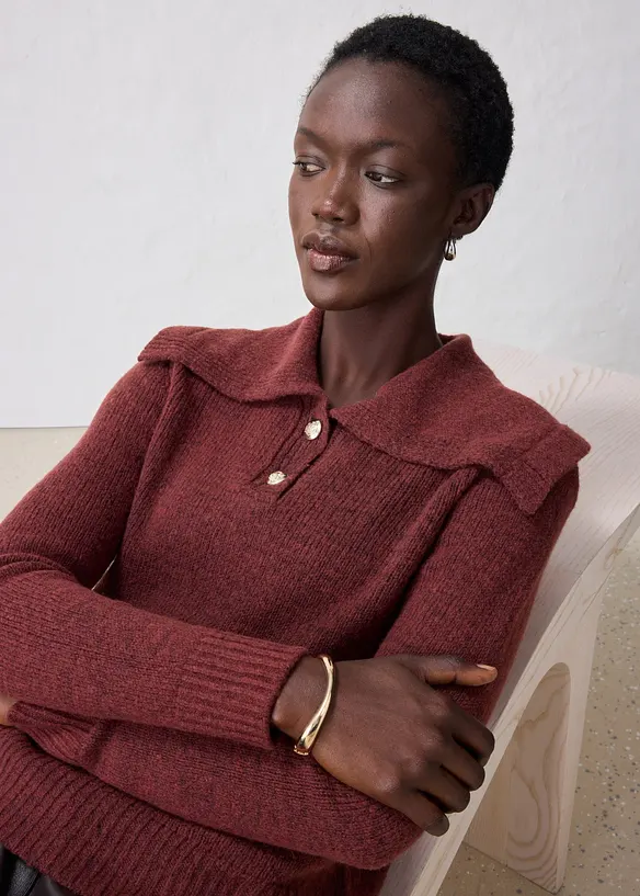 Pull doux en laine majoritaire, bonprix