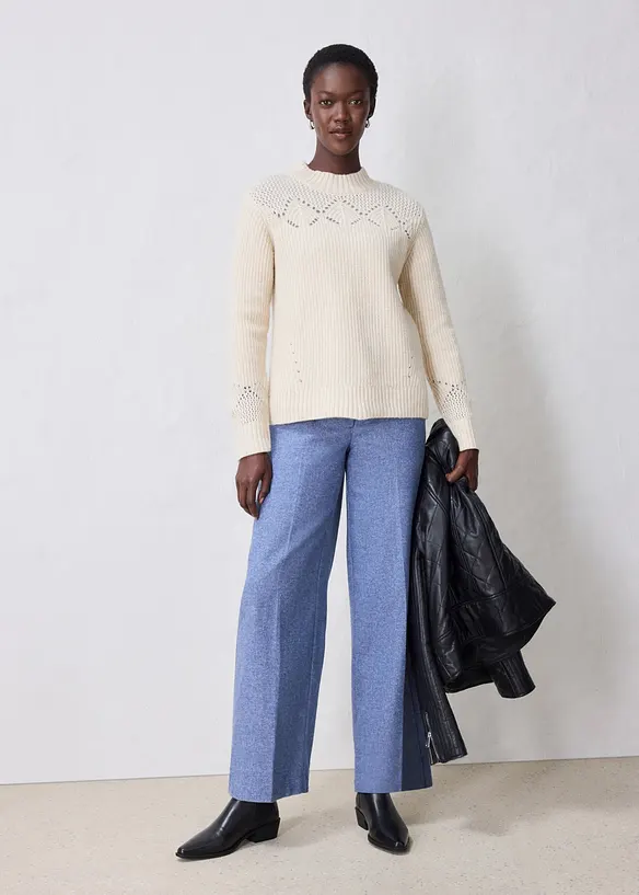 Pull doux en laine majoritaire, bonprix