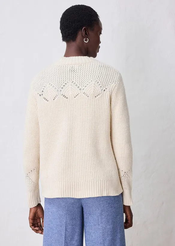 Pull doux en laine majoritaire, bonprix