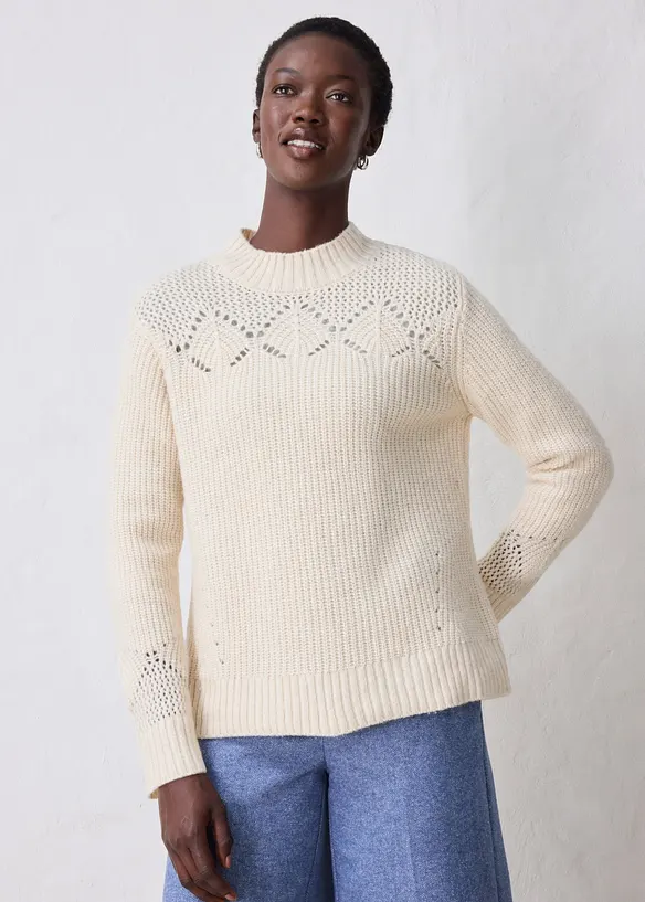Pull doux en laine majoritaire, bonprix