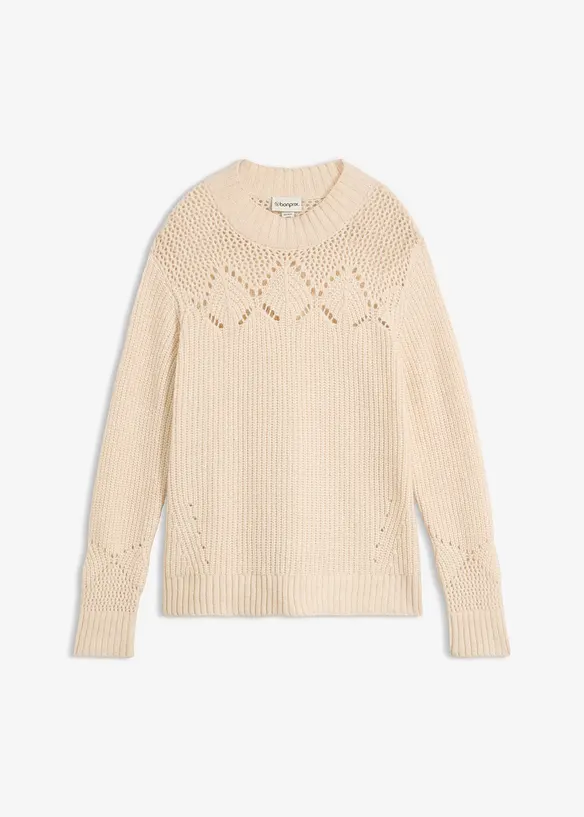 Pull doux en laine majoritaire, bonprix