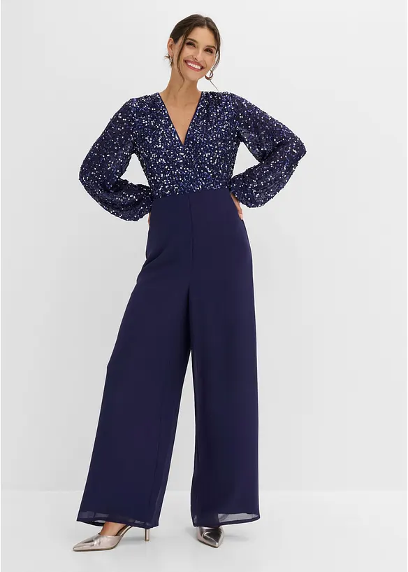 Combinaison avec haut brod&eacute; de sequins, bonprix