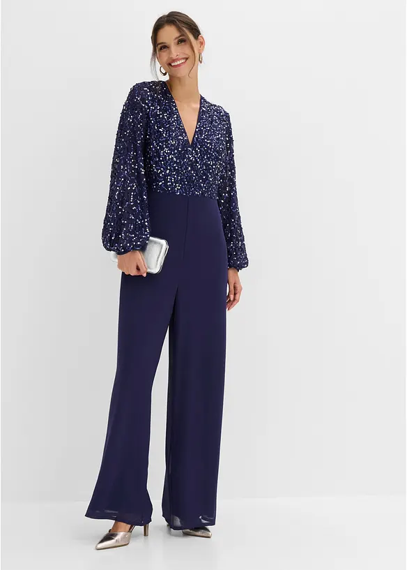 Combinaison avec haut brod&eacute; de sequins, bonprix
