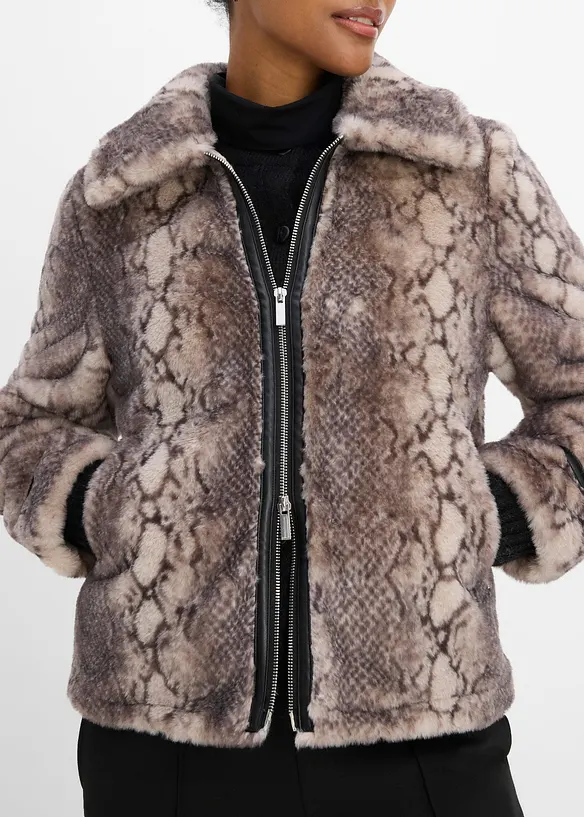 Veste en peluche, bonprix