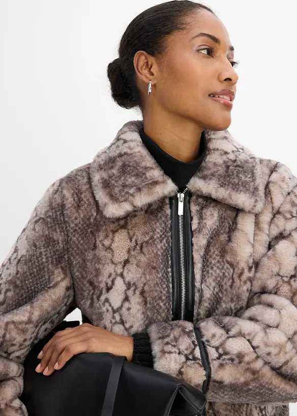 Veste en peluche, bonprix