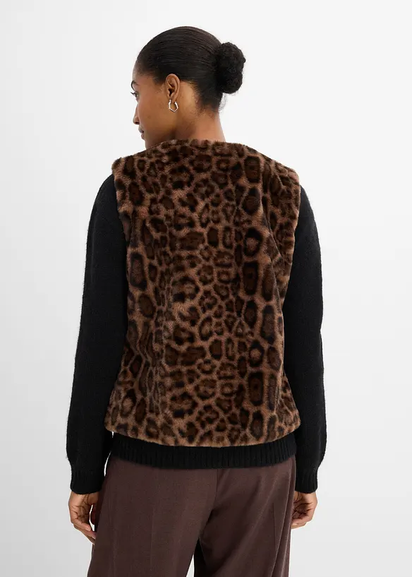 Gilet sans manches en peluche, bonprix