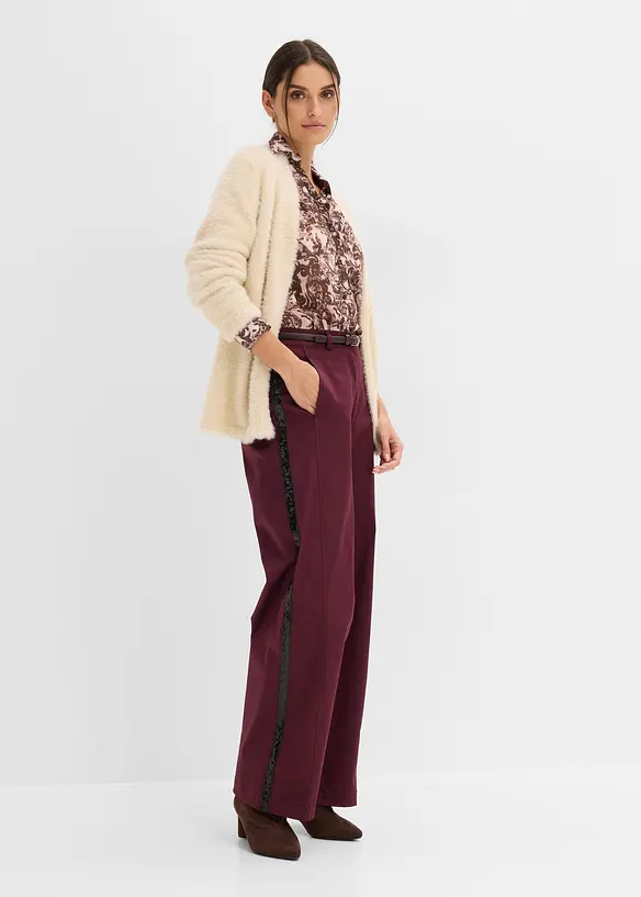 Strickjacke aus Federgarn, bonprix