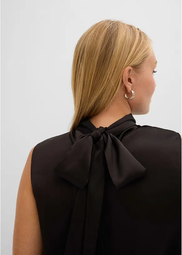 Schluppenbluse mit Spitzensaum, bonprix