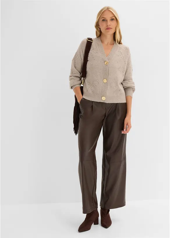 Lederimitat-Hose im Marlene-Stil, bonprix