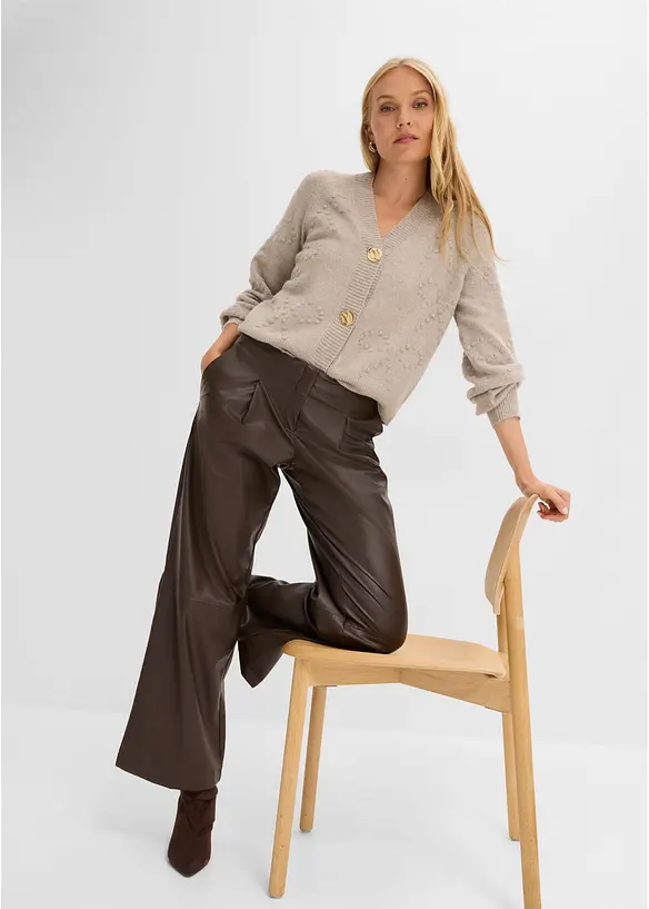 Lederimitat-Hose im Marlene-Stil, bonprix