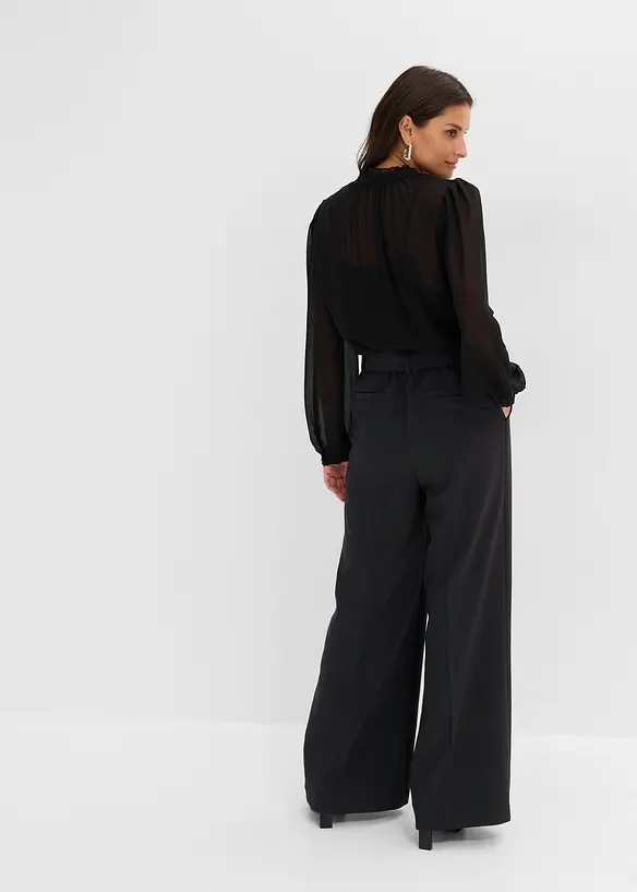 Jumpsuit im Material-Mix, bonprix