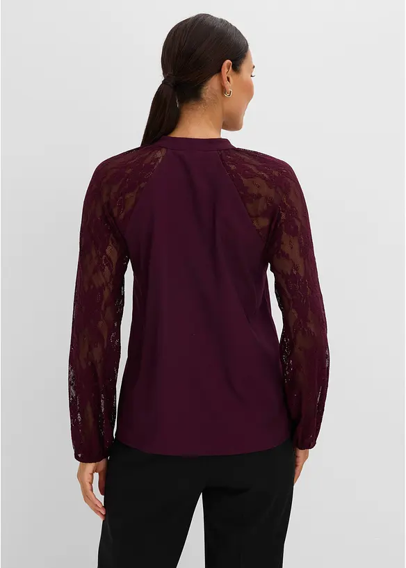 Tunique &agrave; manches en dentelle, bonprix