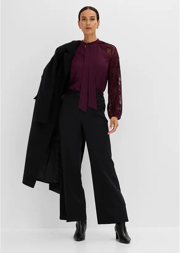 Tunique &agrave; manches en dentelle, bonprix