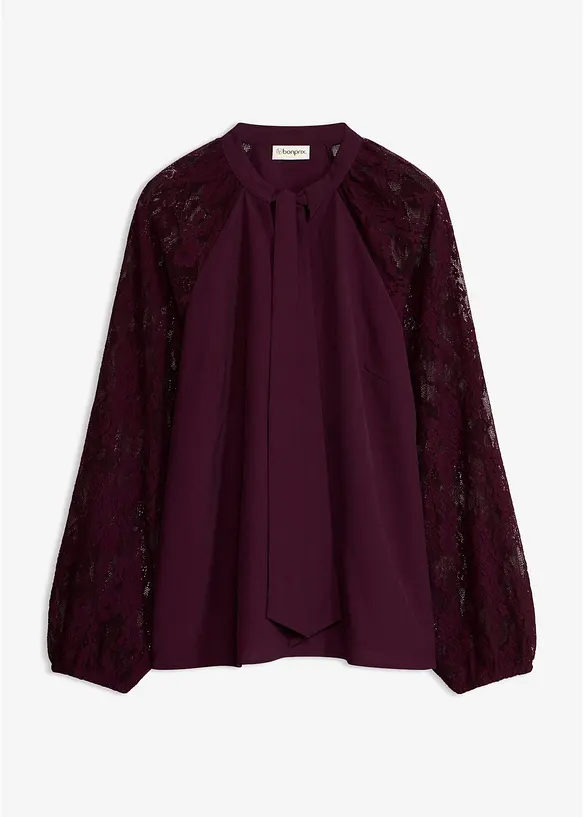 Tunique &agrave; manches en dentelle, bonprix