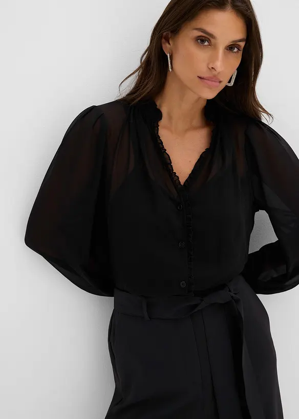 Jumpsuit im Material-Mix, bonprix