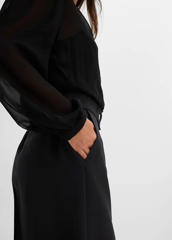 Jumpsuit im Material-Mix, bonprix