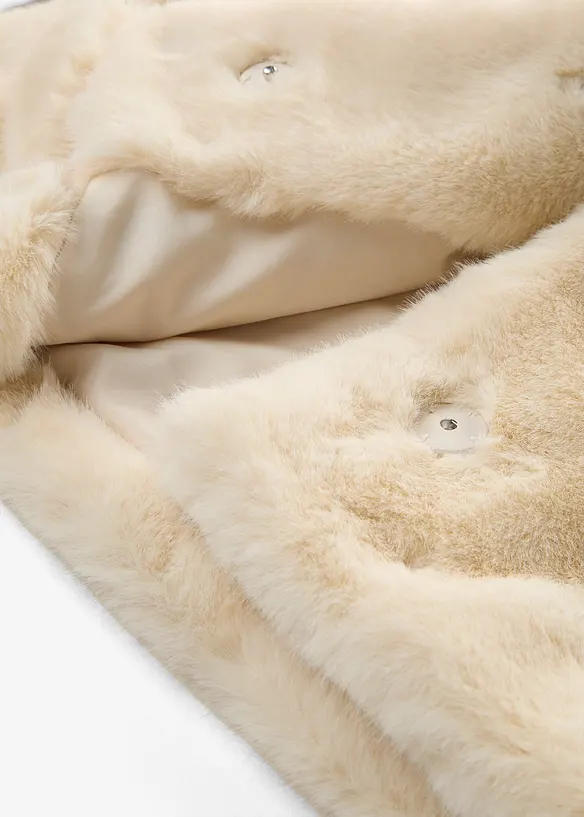 Fellimitat-Jacke mit hohem Kragen, bonprix