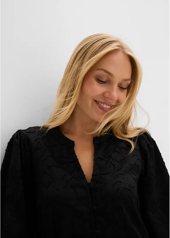 Langarm Kleid mit Stickerei, bonprix