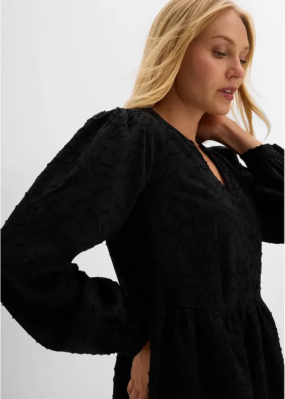 Langarm Kleid mit Stickerei, bonprix