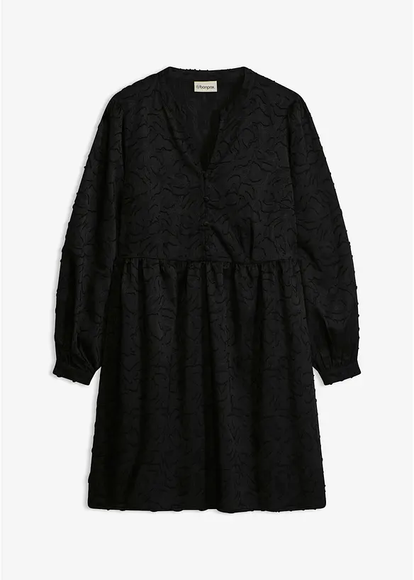 Langarm Kleid mit Stickerei, bonprix