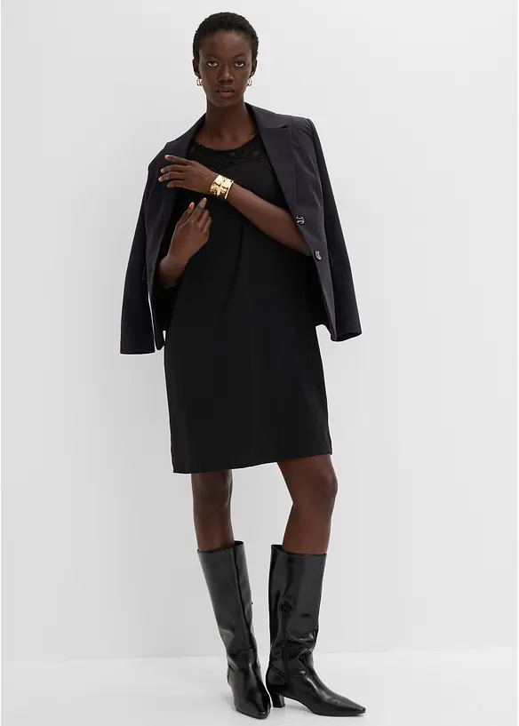 Minikleid mit Spitzen-Einsatz, bonprix