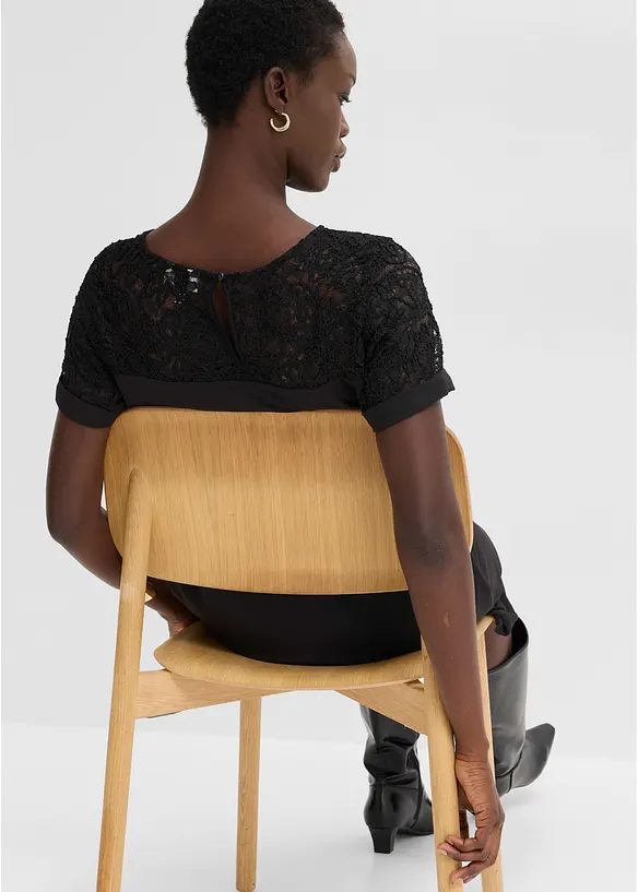 Minikleid mit Spitzen-Einsatz, bonprix