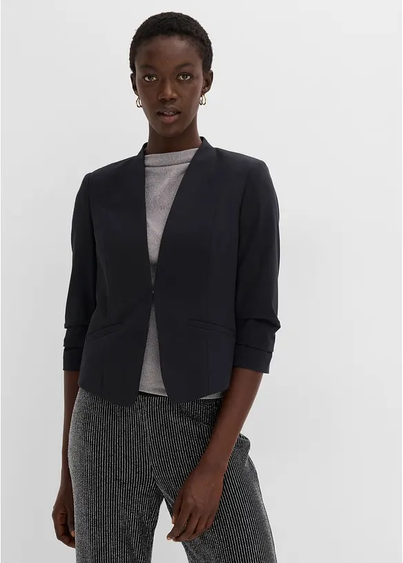 Blazer mit gerafften 3/4-&Auml;rmeln, bonprix