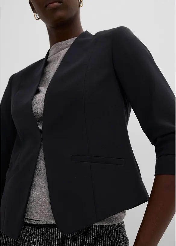 Blazer mit gerafften 3/4-&Auml;rmeln, bonprix