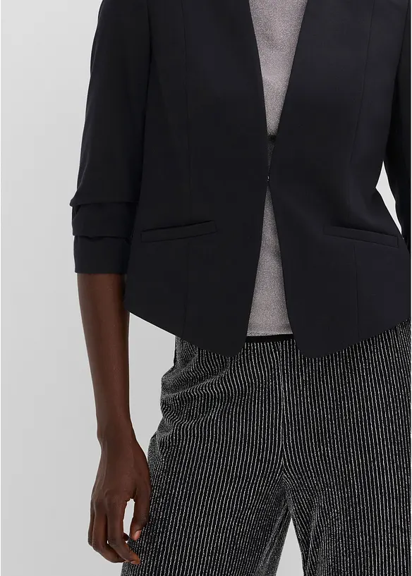 Blazer mit gerafften 3/4-&Auml;rmeln, bonprix