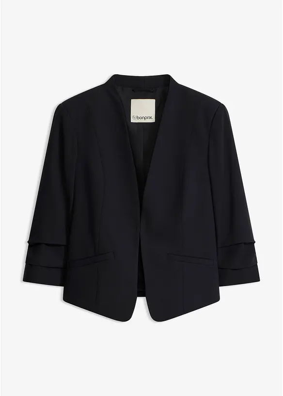Blazer mit gerafften 3/4-&Auml;rmeln, bonprix