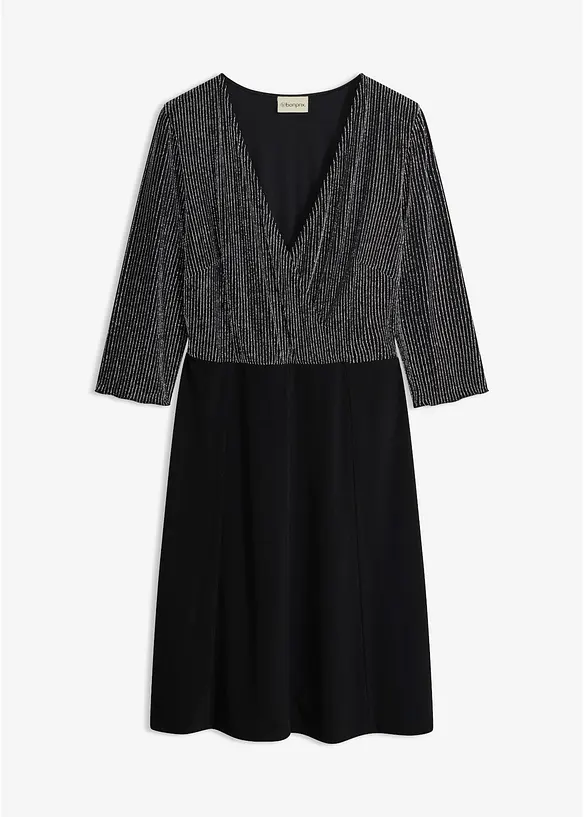 Jerseykleid mit Glitzereinsatz, bonprix