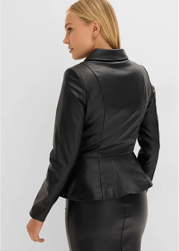 Lederimitat-Jacke mit Rei&szlig;verschluss, bonprix