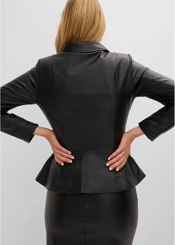 Lederimitat-Jacke mit Rei&szlig;verschluss, bonprix