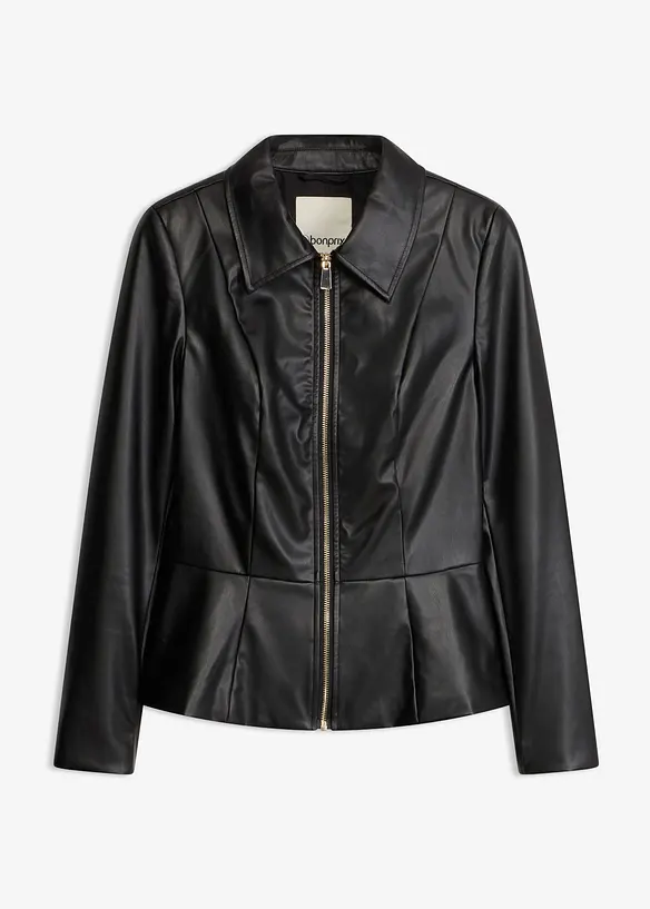 Lederimitat-Jacke mit Rei&szlig;verschluss, bonprix