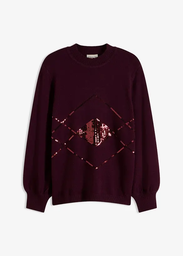 Pull &agrave; paillettes, bonprix