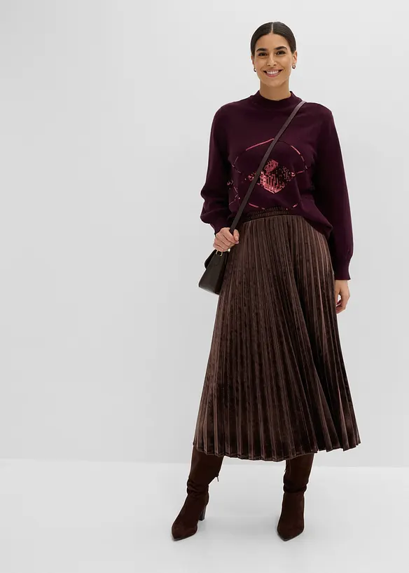 Pull &agrave; paillettes, bonprix