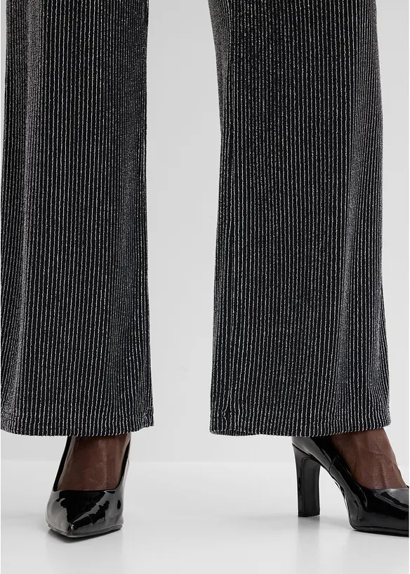 Jersey-Hose mit Glitzerstreifen, bonprix