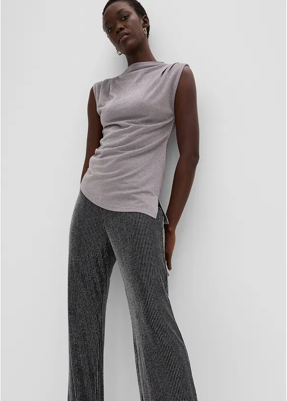 Jersey-Hose mit Glitzerstreifen, bonprix