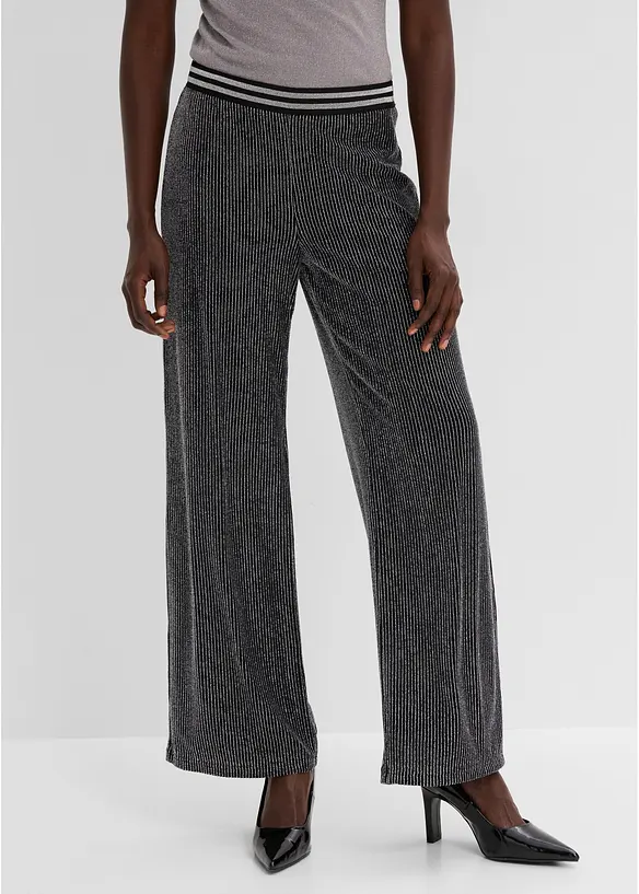 Jersey-Hose mit Glitzerstreifen, bonprix