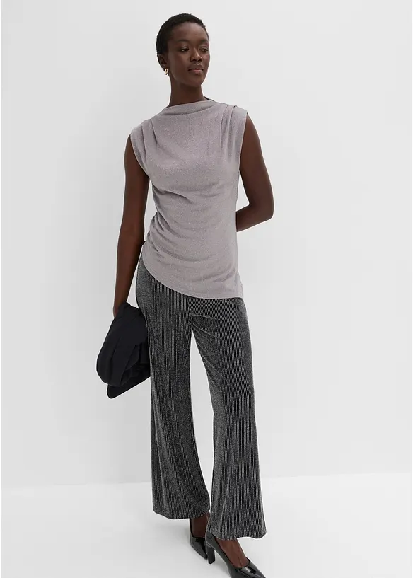 Jersey-Hose mit Glitzerstreifen, bonprix