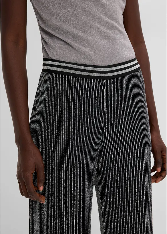 Jersey-Hose mit Glitzerstreifen, bonprix