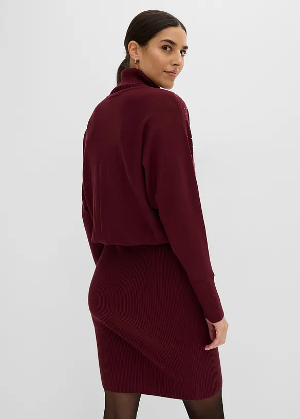Strickkleid mit Glitzersteinchen, bonprix