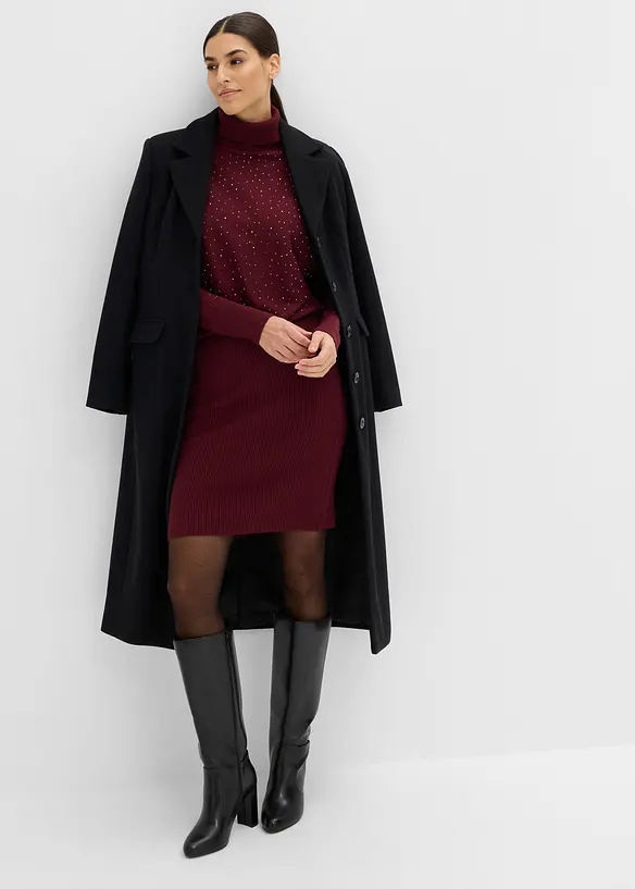 Strickkleid mit Glitzersteinchen, bonprix